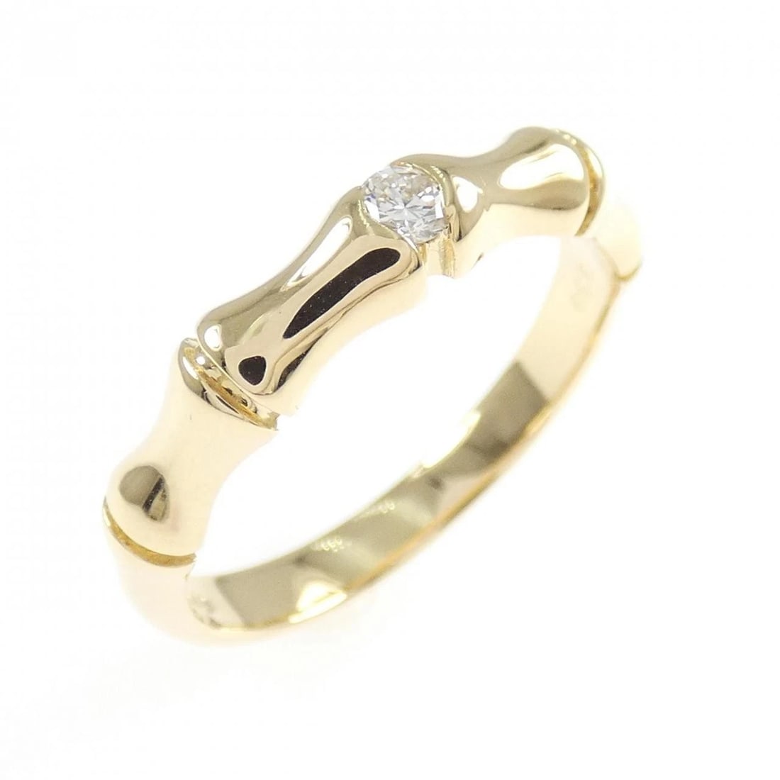 K18YG DIAMOND RING: K18YG Diamond Ring Brand: Unbranded Type/Style: Diamond Ring Material: K18 yellow gold, Main Stone Natural Color: YG Size: US5 3/4 Accessories: None Accessories Notice: When purchasing pre-owned