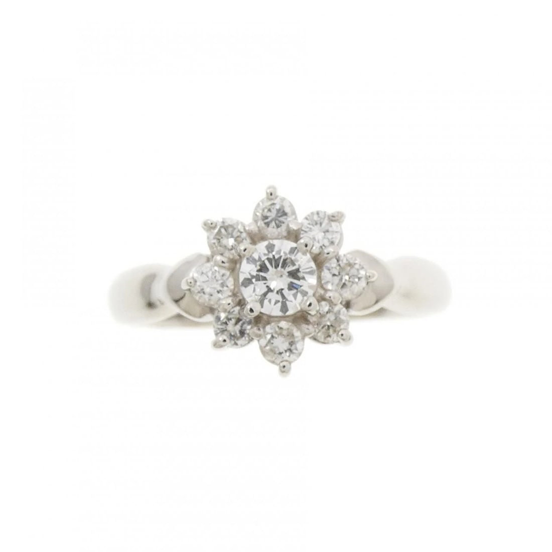 PT900 FLOWER DIAMOND RING - 2