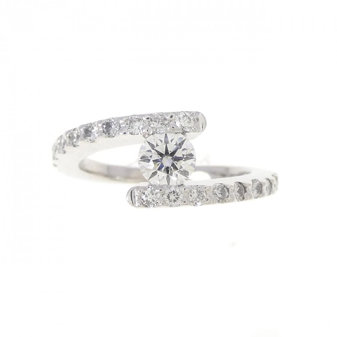 K18WG DIAMOND RING - 2
