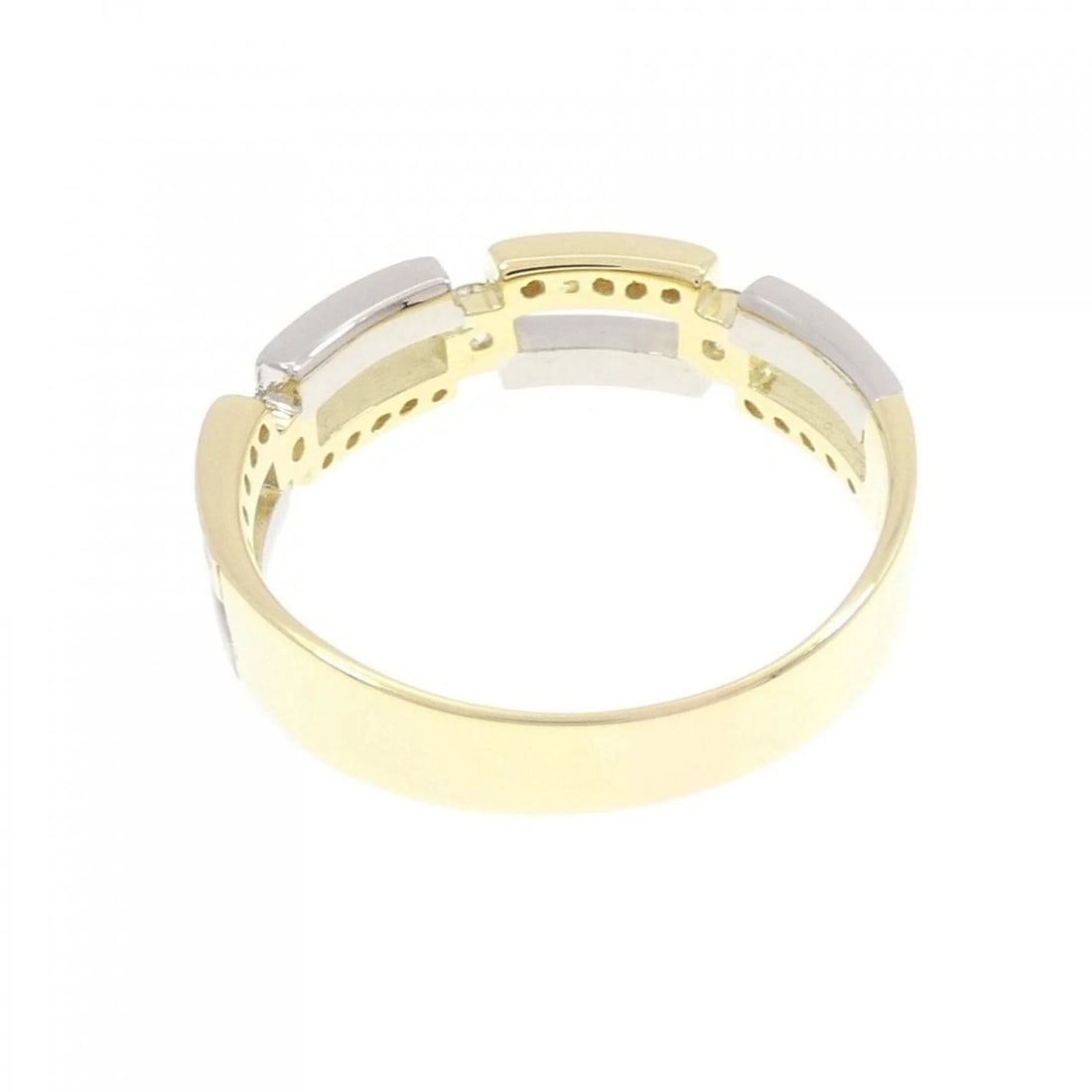 K18YG/PT900 DIAMOND RING - 3