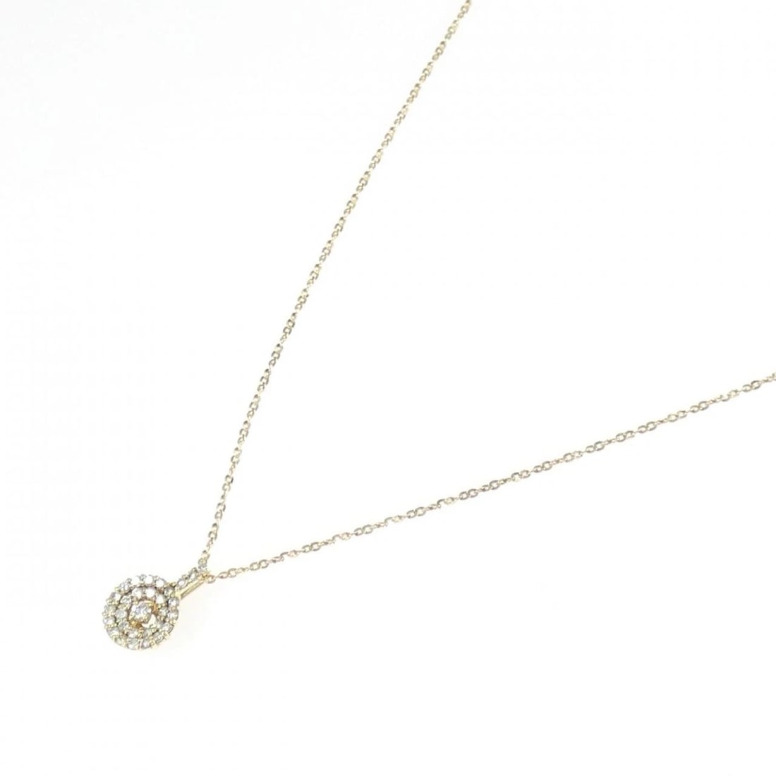 18K YELLOW GOLD DIAMOND NECKLACE - 2