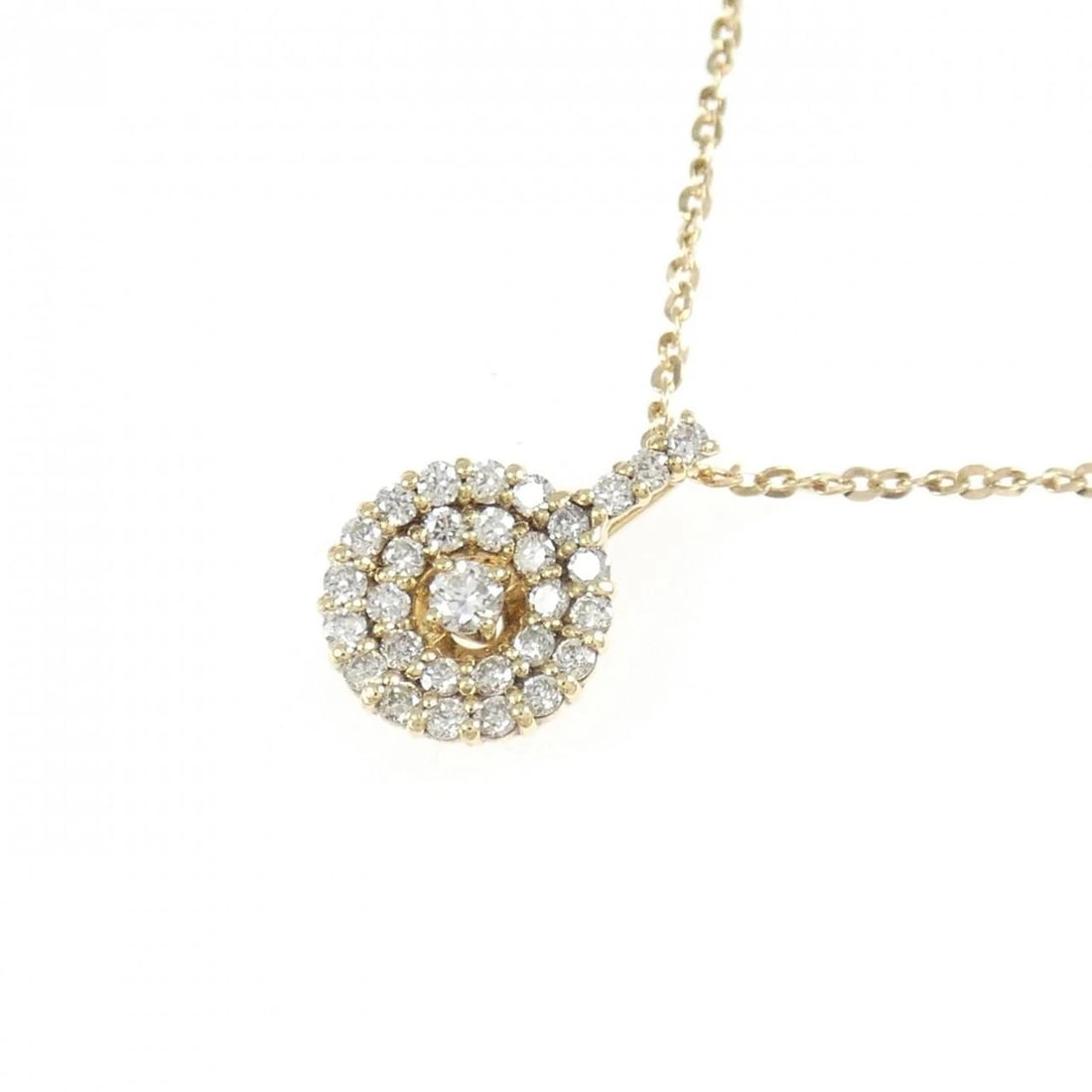 18K YELLOW GOLD DIAMOND NECKLACE - 3