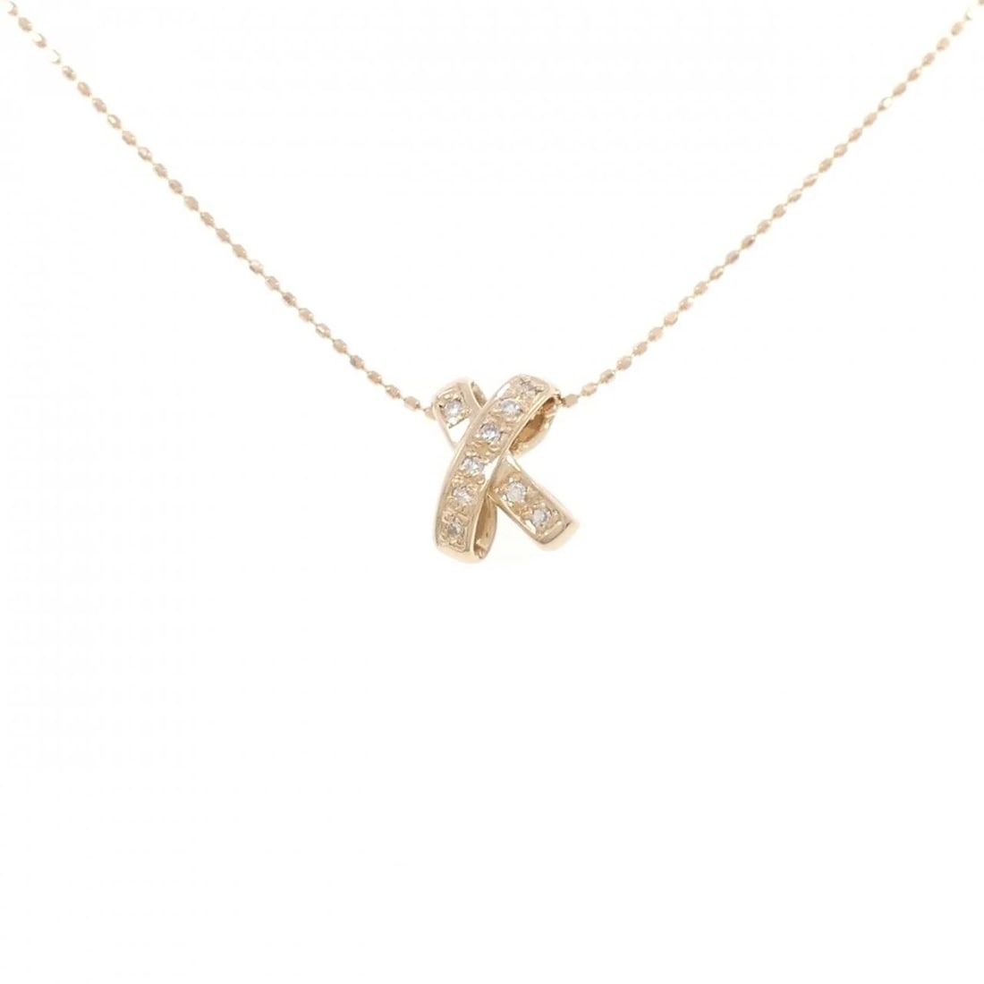 K18PG DIAMOND NECKLACE: K18PG Diamond Necklace Brand: Unbranded Type/Style: Diamond Necklace Material: K18 Pink Gold, Main Stone Natural Color: PG Size: Length: 40cm Accessories: None Accessories Notice: When purchasing