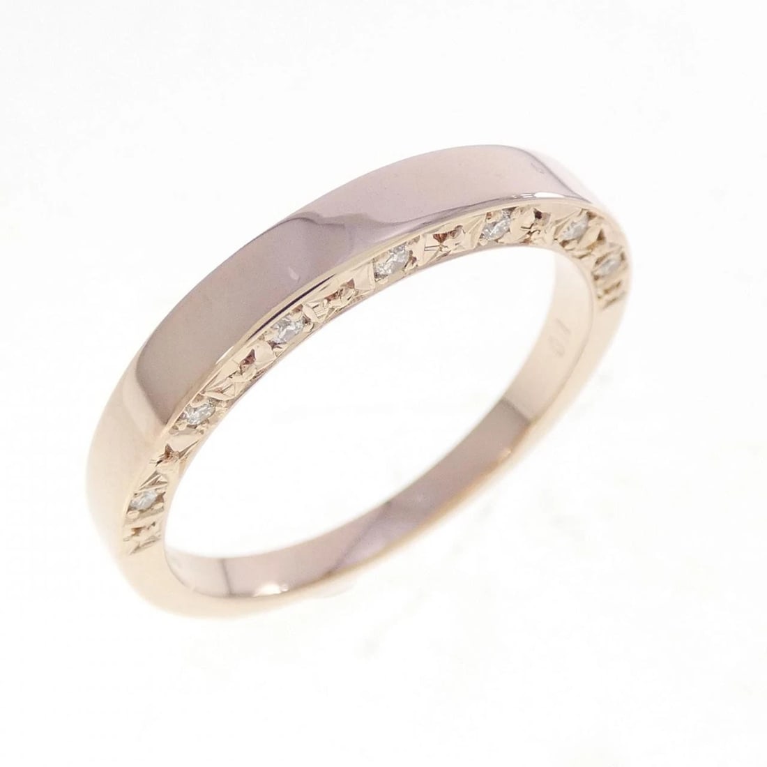 K18PG DIAMOND RING: K18PG Diamond Ring Brand: Unbranded Type/Style: Diamond Ring Material: K18 Pink Gold, Main Stone Natural Color: PG Size: US8 1/4 Accessories: None Accessories Notice: When purchasing pre-owned goods,