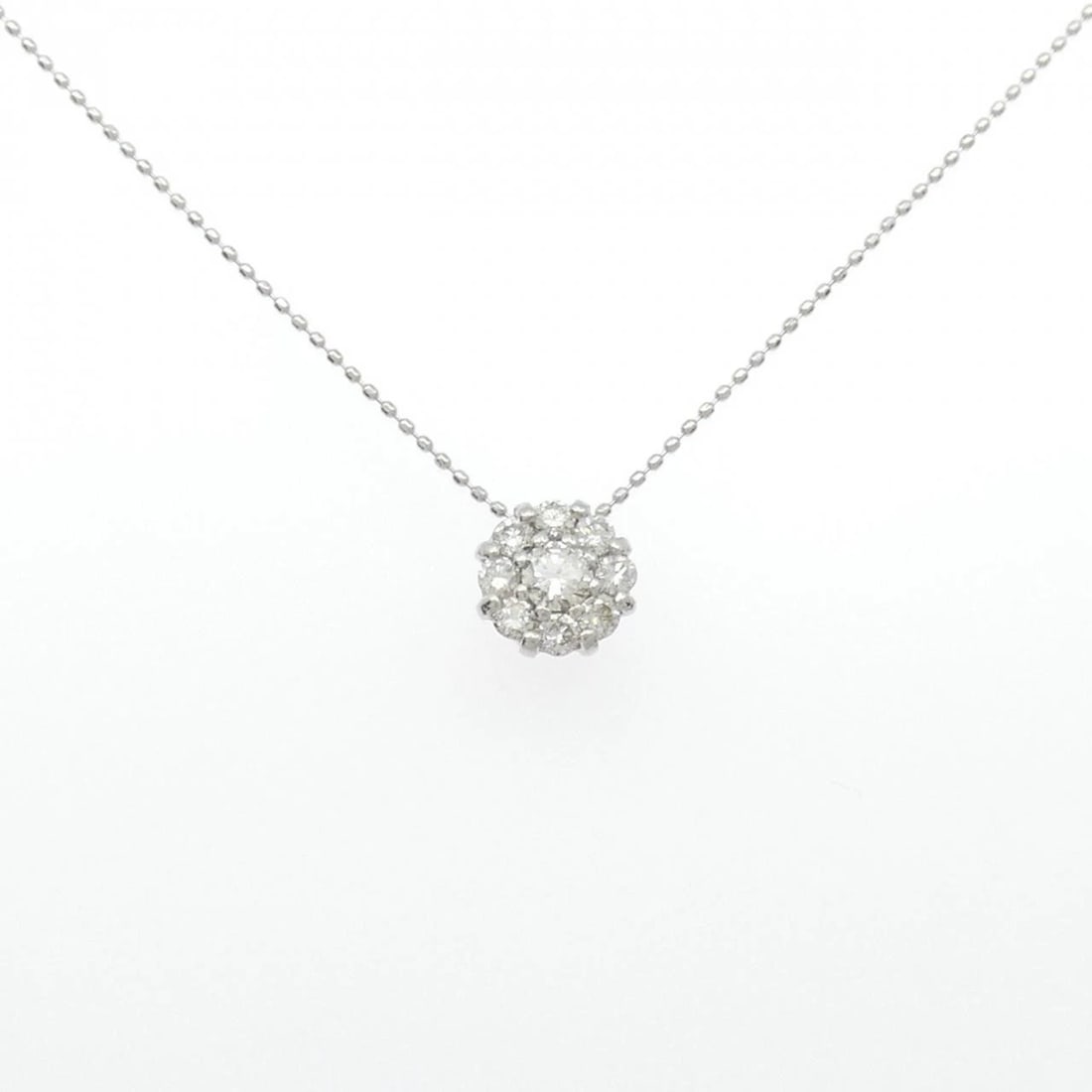 PT900/PT850 DIAMOND NECKLACE: PT900/PT850 Diamond Necklace Brand: Unbranded Type/Style: Diamond Necklace Material: Platinum900/Platinum850, Main Stone Natural Color: PT Size: Length: 40cm Accessories: None Accessories Notice: