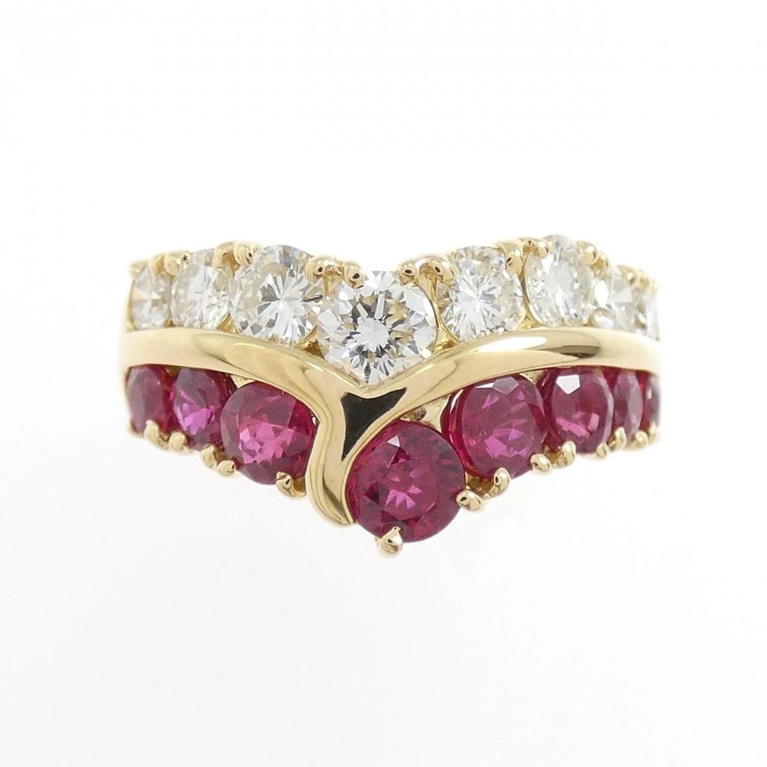 K18YG RUBY RING - 2