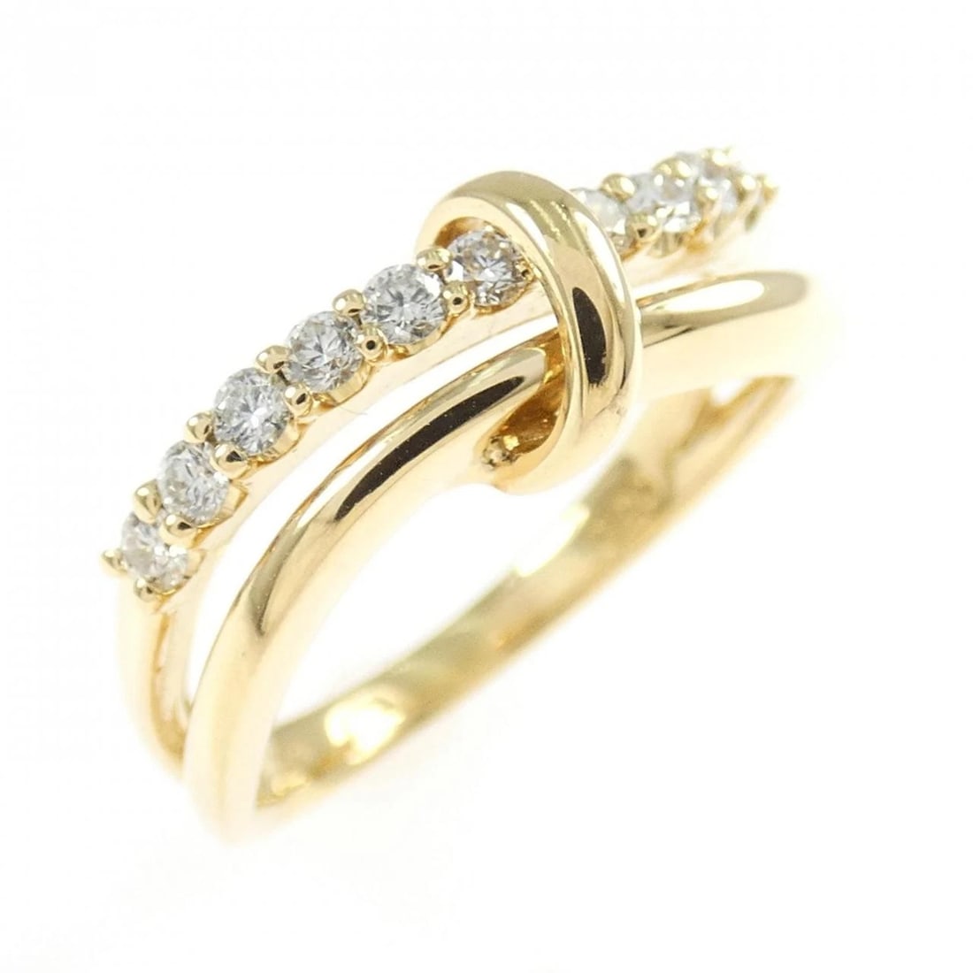 K18YG DIAMOND RING: K18YG Diamond Ring Brand: Unbranded Type/Style: Diamond Ring Material: K18 yellow gold, Main Stone Natural Color: YG Size: US5 Accessories: None Accessories Notice: When purchasing pre-owned goods,