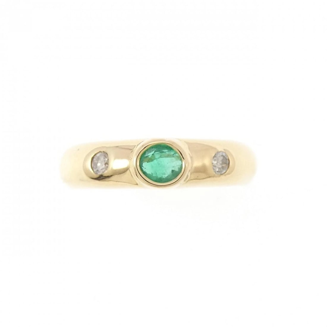 K18YG EMERALD RING - 2