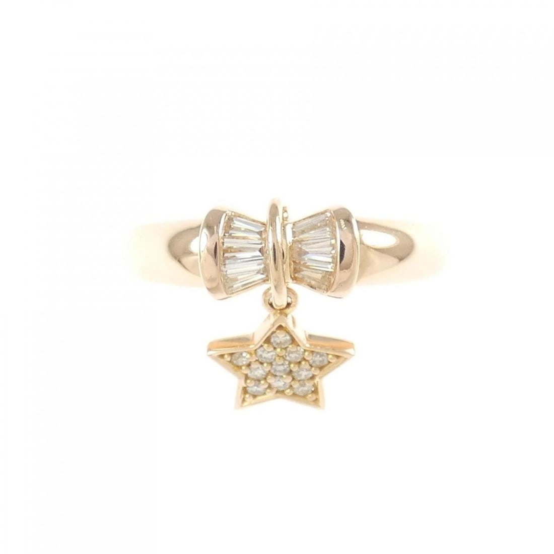 K18PG STAR DIAMOND RING - 2