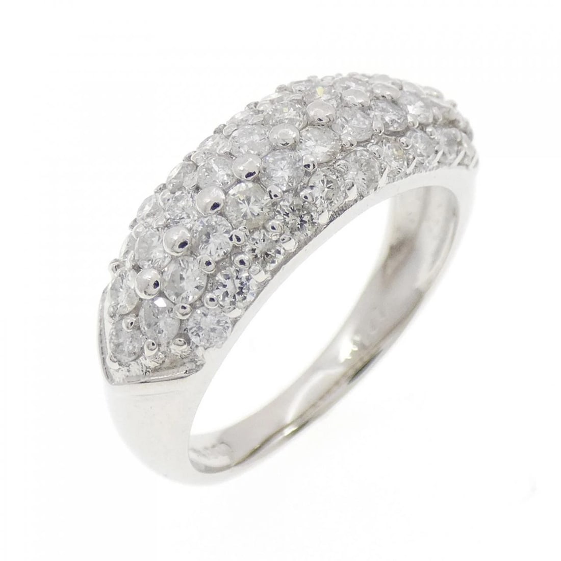 PT900 PAVE DIAMOND RING: PT900 Pave Diamond Ring Brand: Unbranded Type/Style: Diamond Ring Material: Platinum900, Main Stone Natural Color: PT Size: US6 Accessories: None Accessories Notice: When purchasing pre-owned goods,