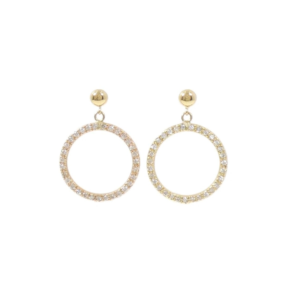 K18YG/K18PG DIAMOND PIERCE: K18YG/K18PG Diamond Pierce Brand: Unbranded Type/Style: Diamond Pierce/Earring Material: 18K Yellow Gold/18K Pink Gold, Main Stone Natural Color: YG, PG Size: Actual Size: Approx. height x width: