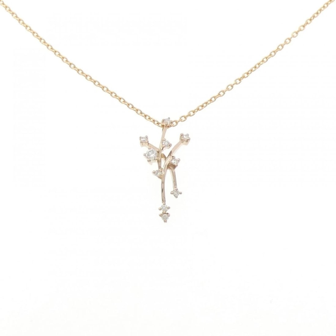 STAR JEWELRY DIAMOND NECKLACE: Star Jewelry Diamond Necklace Brand: STAR JEWELRY Type/Style: Star Jewelry Necklace Material: K18 Pink Gold, Main Stone Natural Color: PG Size: Length: 40cm Accessories: None Accessories Notice: When