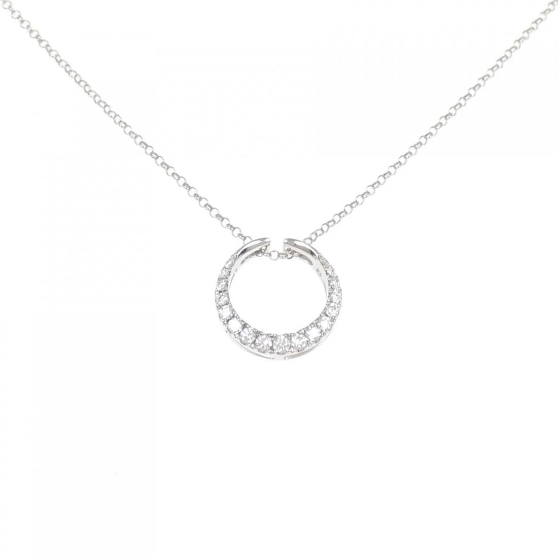 K18WG DIAMOND NECKLACE: K18WG Diamond Necklace Brand: Unbranded Type/Style: Diamond Necklace Material: K18 white gold, Main Stone Natural Color: WG Size: Length: 45cm Accessories: None Accessories Notice: When purchasing