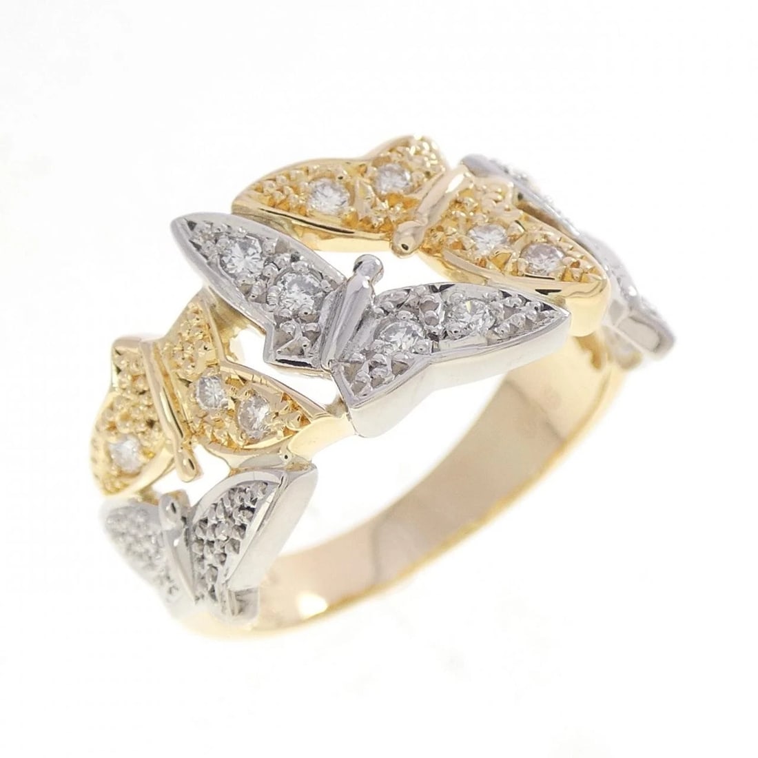 K18YG/PT900 DIAMOND RING: K18YG/PT900 Diamond Ring Brand: Unbranded Type/Style: Diamond Ring Material: 18k yellow gold / Platinum 900, Main Stone Natural Color: YG, PT Size: US6 1/4 Accessories: None Accessories Notice: When
