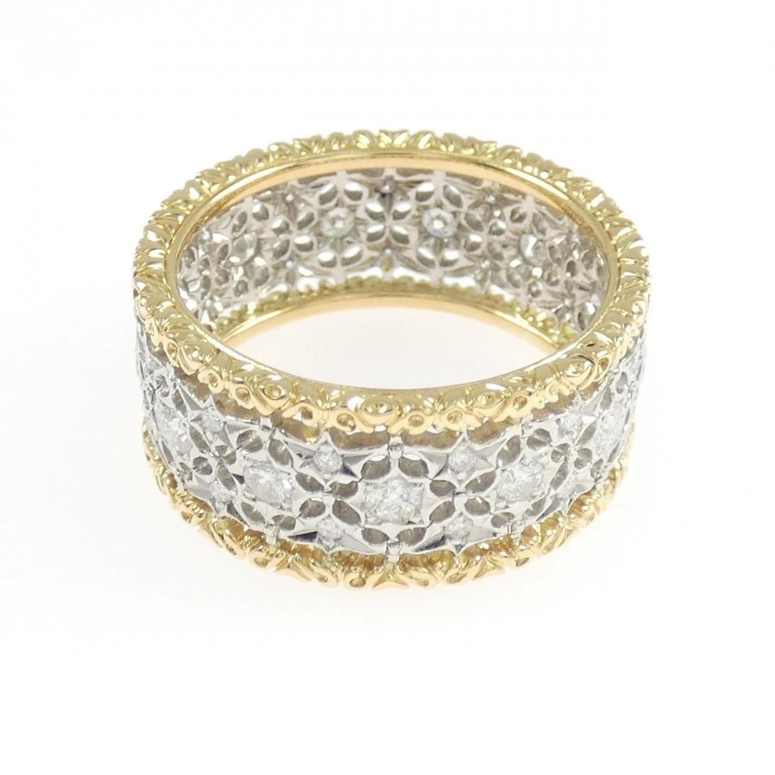 K18YG/PT900 DIAMOND RING - 2
