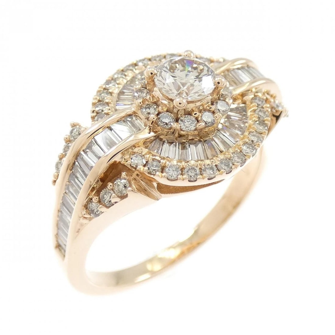 K18PG DIAMOND RING: K18PG Diamond Ring Brand: Unbranded Type/Style: Diamond ring Material: K18 Pink Gold, Main Stone Natural Color: PG Size: US8.25 Accessories: None Accessories Notice: When purchasing pre-owned goods,