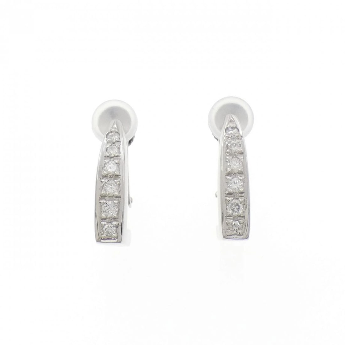 PT900 DIAMOND EARRING: PT900 Diamond Earring Brand: Unbranded Type/Style: Diamond Pierce/Earring Material: Platinum900, Main Stone Natural Color: PT Size: Actual Size: Approx. height x width: 14.3mm x 3.5mm Accessories: