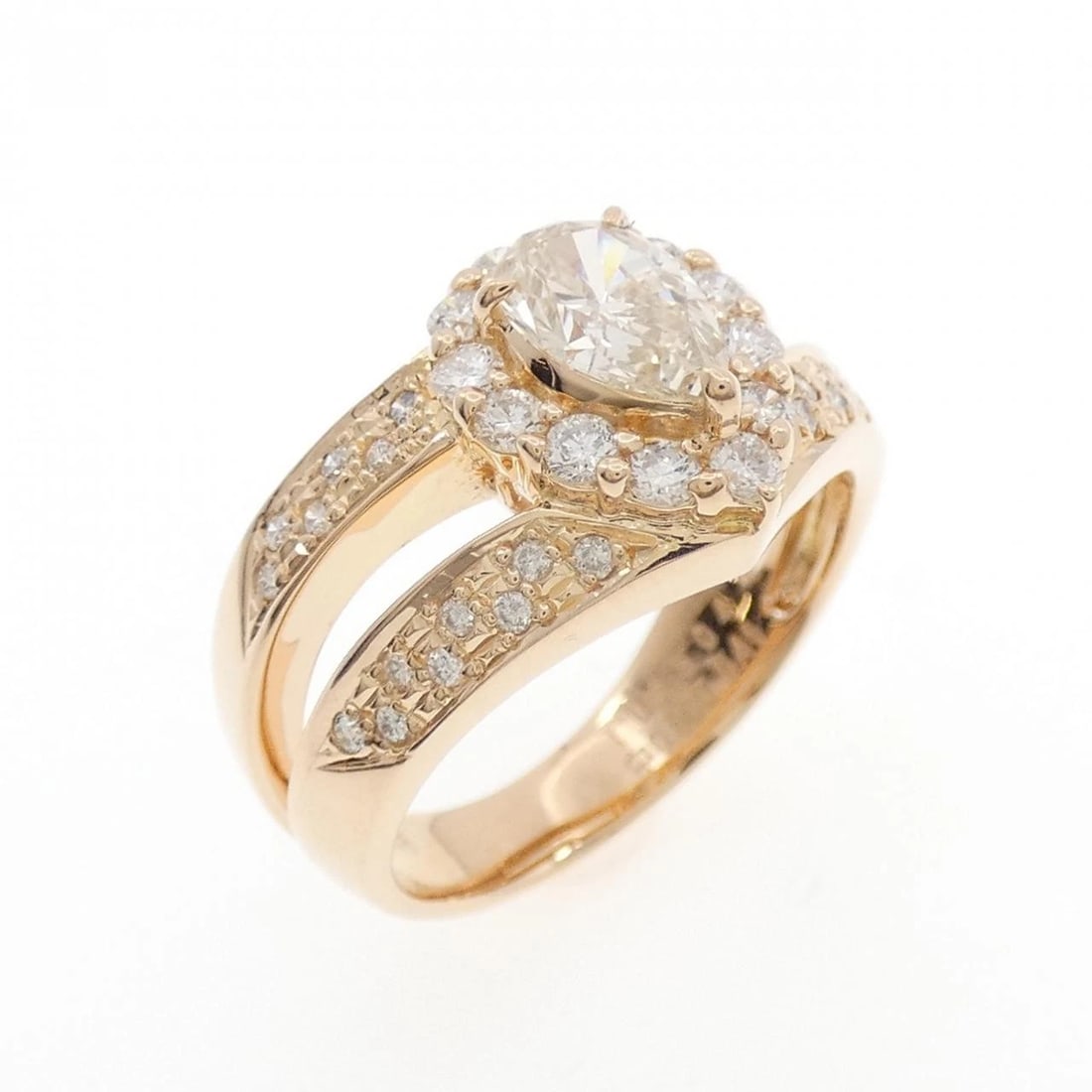 K18PG DIAMOND RING: K18PG Diamond Ring Brand: Unbranded Type/Style: Diamond Ring Material: K18 Pink Gold, Main Stone Natural Color: PG Size: US6 1/4 Accessories: None Accessories Notice: When purchasing pre-owned goods,