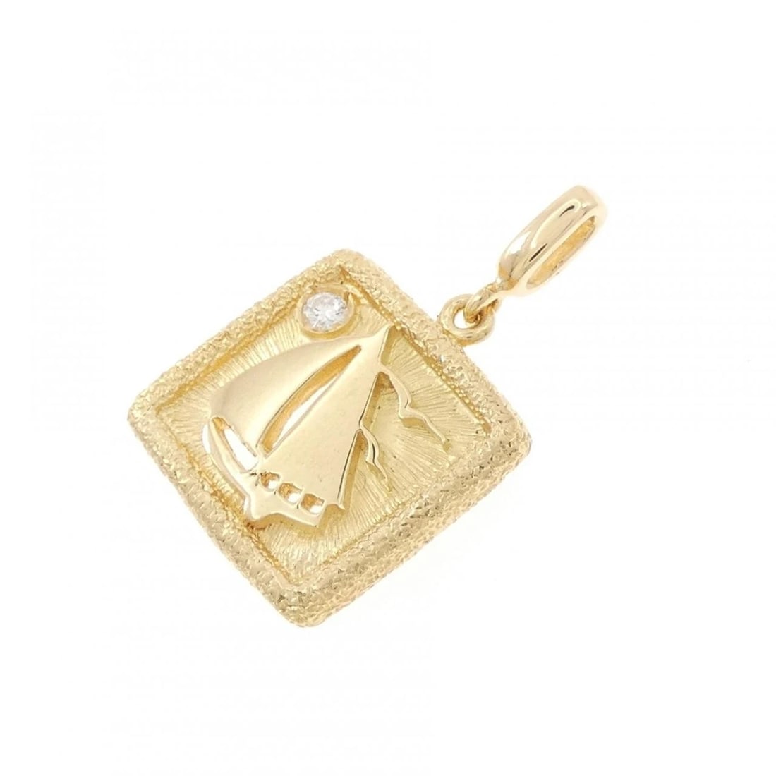 K18YG DIAMOND PENDANT: K18YG Diamond Pendant Brand: Unbranded Type/Style: Diamond Pendant/Brooch Material: K18 yellow gold, Main Stone Natural Color: YG Size: Actual Size: Approximate dimensions (height x width): 25.1cm x