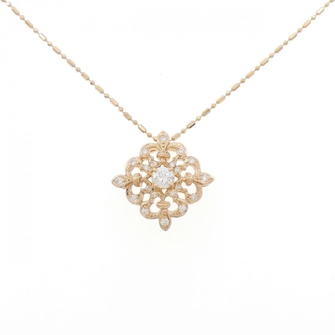 750PG/K18PG DIAMOND NECKLACE: 750PG/K18PG Diamond Necklace Brand: Unbranded Type/Style: Diamond Necklace Material: 750 pink gold/18K pink gold, Main Stone Natural Color: PG Size: Length: 45cm Accessories: None Accessories Notice: