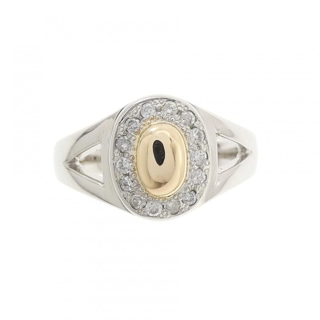 PT900/K18YG DIAMOND RING - 2