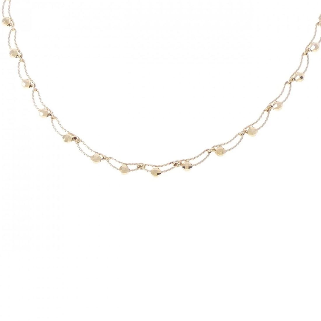 K18YG NECKLACE: K18YG Necklace Brand: Unbranded Type/Style: Necklace Material: K18 yellow gold, Color: YG Size: Length: 42cm Accessories: None Accessories Notice: When purchasing pre-owned goods, please refer to the