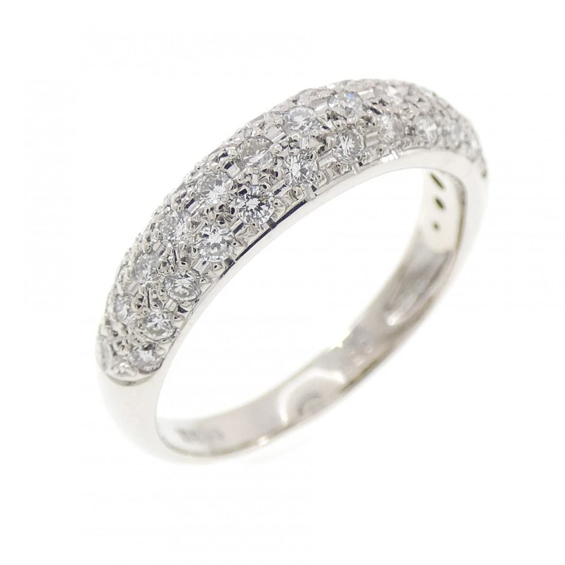 K18WG PAVE DIAMOND RING: K18WG Pave Diamond Ring Brand: Unbranded Type/Style: Diamond Ring Material: K18 white gold, Main Stone Natural Color: WG Size: US6 Accessories: None Accessories Notice: When purchasing pre-owned