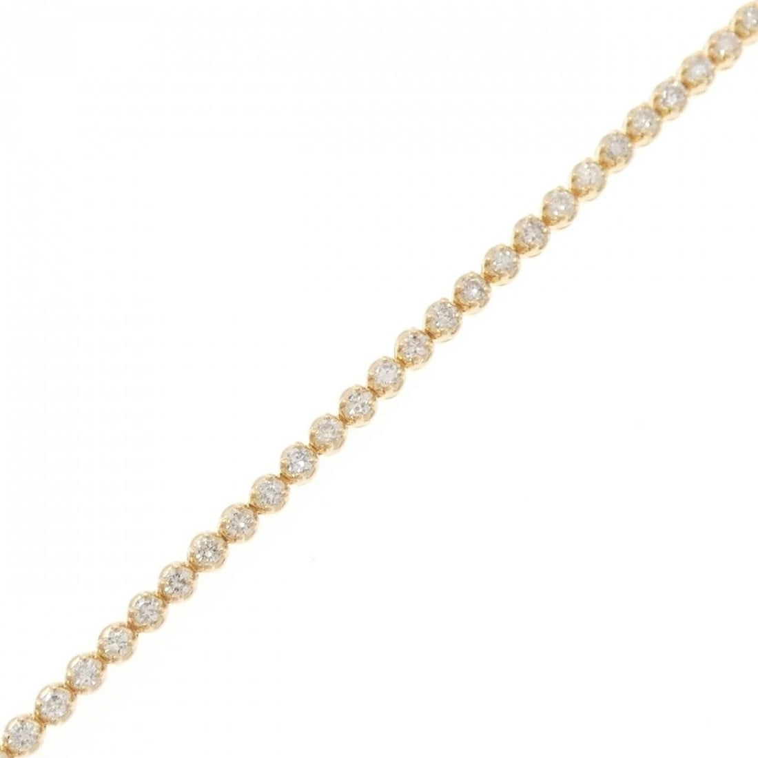 K18YG DIAMOND BRACELET: K18YG Diamond Bracelet Brand: Unbranded Type/Style: Diamond Bure Rubbed T Material: K18 yellow gold, Main Stone Natural Color: YG Size: Length: 17.5cm Accessories: None Accessories Notice: When