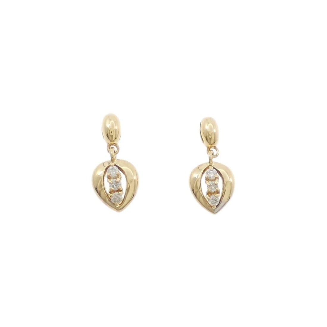 K18YG DIAMOND PIERCE: K18YG Diamond Pierce Brand: Unbranded Type/Style: Diamond Pierce/Earring Material: K18 yellow gold, Main Stone Natural Color: YG Size: Actual Size: Approx. height x width: 14.4mm x 6.7mm Accessories: