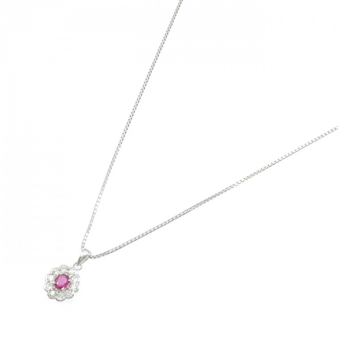 PT900/PT850 FLOWER RUBY NECKLACE - 2