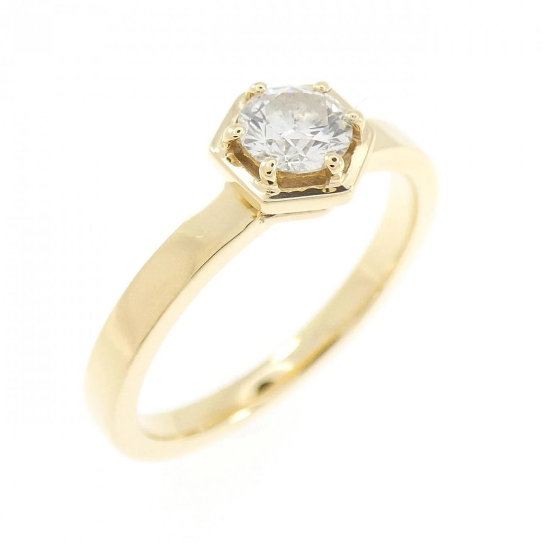 HASNA DIAMOND RING: Hasna Diamond Ring Brand: Hasna Type/Style: Hasuna Ring Material: K18 yellow gold, Main Stone Natural Color: YG Size: US5 1/4 Accessories: None Accessories Notice: When purchasing pre-owned goods,
