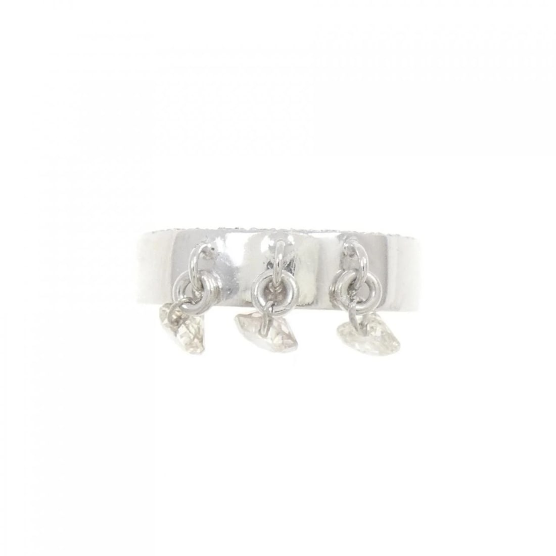K18WG DIAMOND PINKY RING - 2