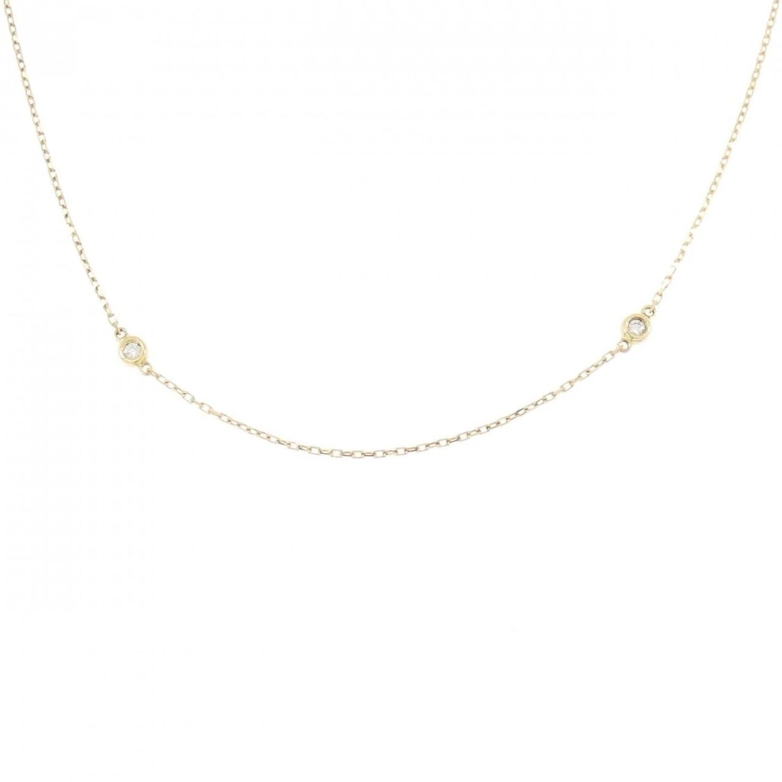 18K YELLOW GOLD DIAMOND NECKLACE: 18K Yellow Gold Diamond Necklace Brand: Unbranded Type/Style: Diamond Necklace Material: K18 yellow gold, Main Stone Natural Color: YG Size: Length: 46cm Accessories: None Accessories Notice: When