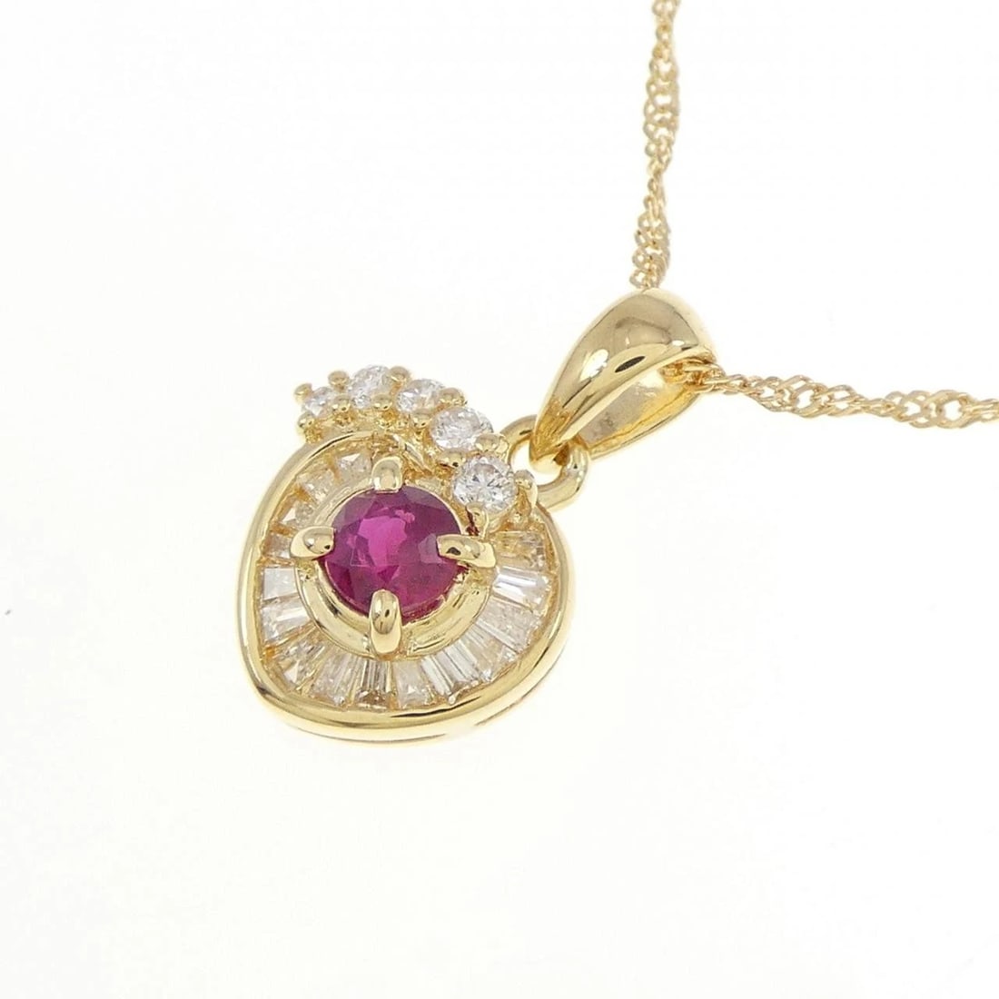 18K YELLOW GOLD RUBY NECKLACE - 3