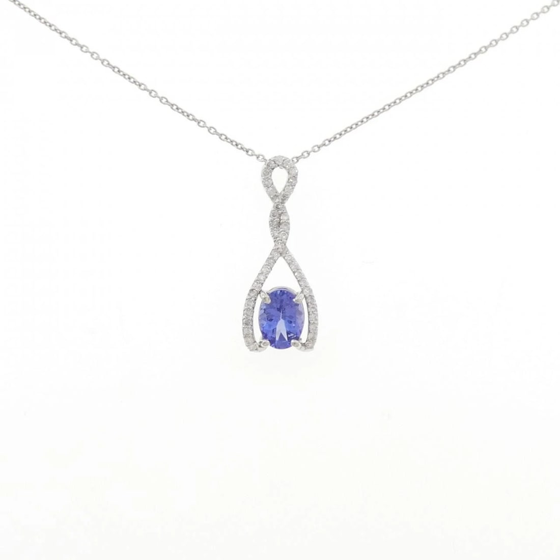 PT900/PT850 TANZANITE NECKLACE: PT900/PT850 Tanzanite Necklace Brand: Unbranded Type/Style: Tanzanite Necklace Material: Platinum900/Platinum850, Main Stone Tanzanite, Natural Color: PT Size: Length: 45cm Accessories: None