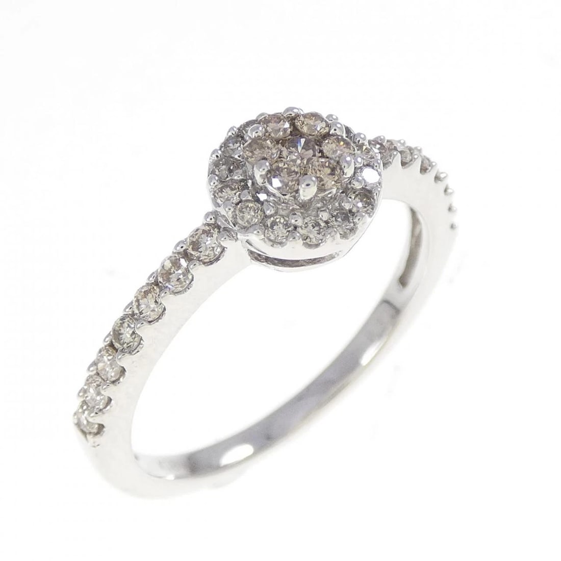 K18WG DIAMOND RING: K18WG Diamond Ring Brand: Unbranded Type/Style: Diamond Ring Material: K18 white gold, Main Stone Natural Color: WG Size: US6 1/2 Accessories: None Accessories Notice: When purchasing pre-owned