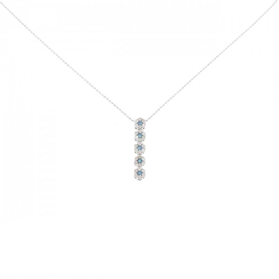 K18WG DIAMOND NECKLACE: K18WG Diamond Necklace Brand: Unbranded Type/Style: Diamond Necklace Material: K18 white gold, Main Stone Natural Color: WG Size: Length: 36cm Accessories: None Accessories Notice: When purchasing