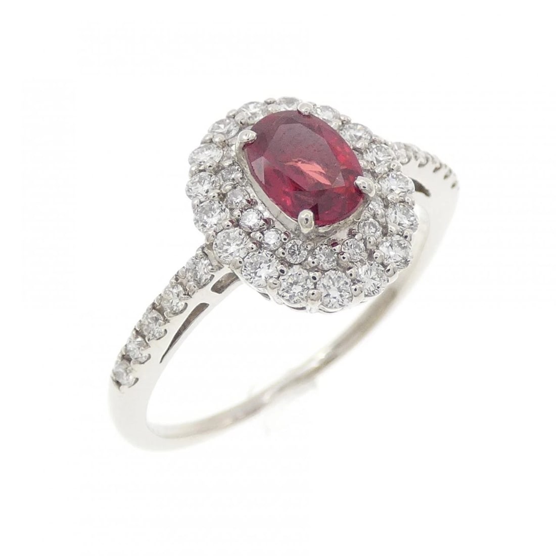 PT900 RUBY RING: PT900 Ruby Ring Brand: Unbranded Type/Style: Ruby Ring Material: Platinum900, Main Stone Ruby, Natural Color: PT Size: US6 3/4 Accessories: None Accessories Notice: When purchasing pre-owned goods,