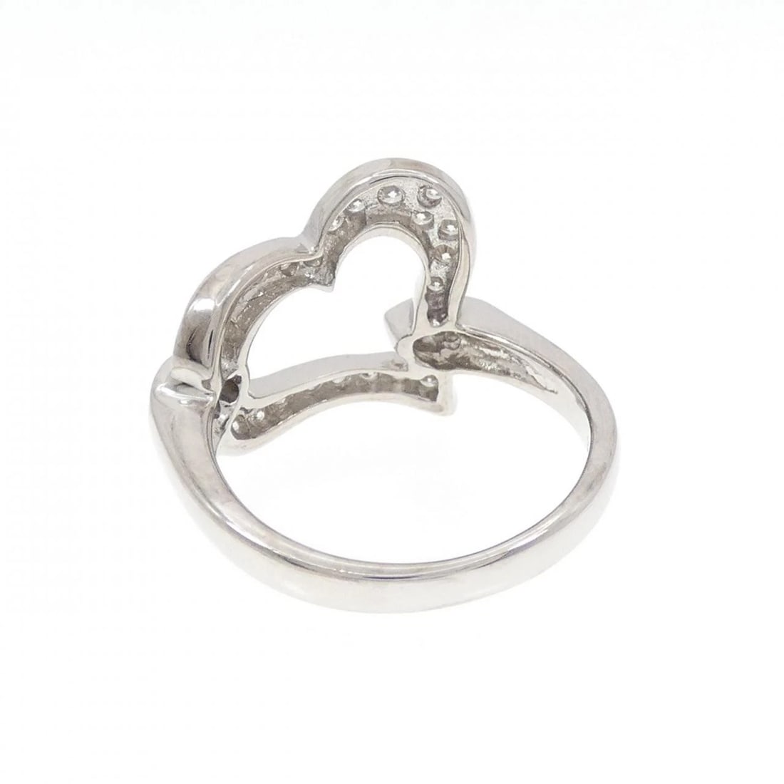 K18WG HEART DIAMOND RING - 3