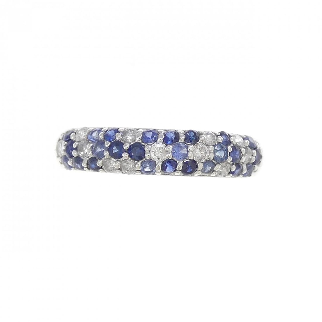 K18WG SAPPHIRE RING: K18WG Sapphire Ring Brand: Unbranded Type/Style: Sapphire Ring Material: K18 white gold, Main Stone Sapphire, Natural Color: WG Size: US6 1/2 Accessories: None Accessories Notice: When purchasing