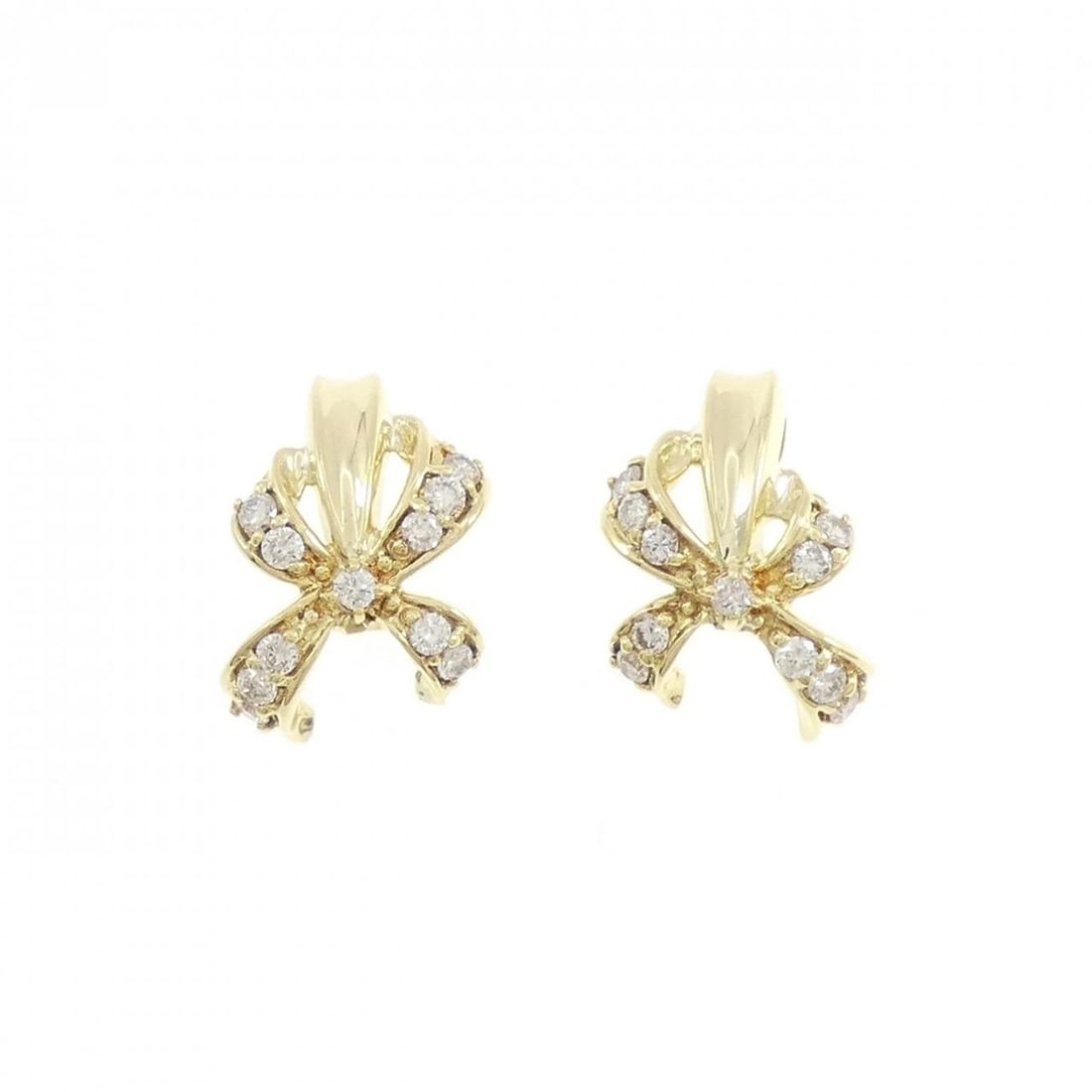 K18YG DIAMOND PIERCE: K18YG Diamond Pierce Brand: Unbranded Type/Style: Diamond Pierce/Earring Material: K18 yellow gold, Main Stone Natural Color: YG Size: Approx. height x width: 13.8mm x 9.7mm Accessories: None