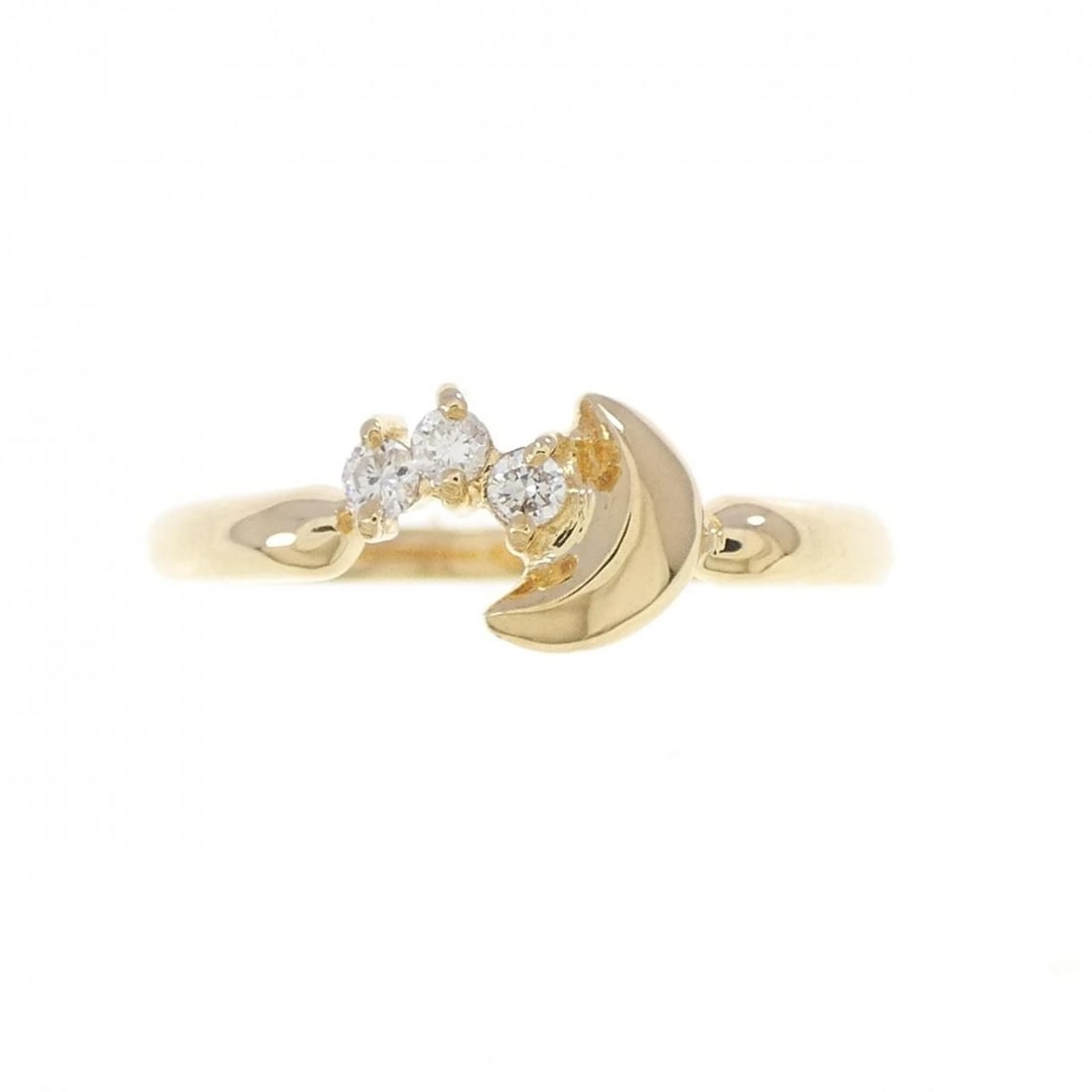 K18YG MOON DIAMOND RING - 2