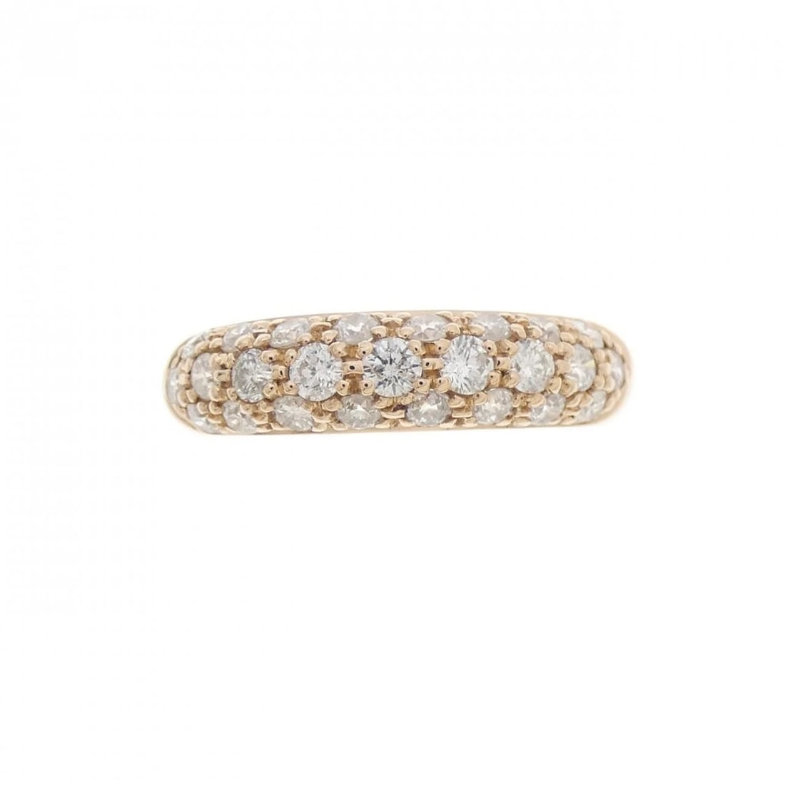 K18PG PAVE DIAMOND PINKY RING - 2