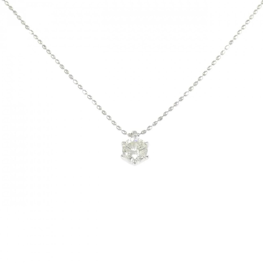 PT900/PT850 SOLITAIRE DIAMOND NECKLACE: PT900/PT850 Solitaire Diamond Necklace Brand: Unbranded Type/Style: Diamond Necklace Material: Platinum900/Platinum850, Main Stone Natural Color: PT Size: Length: 40cm Accessories: None Accessories