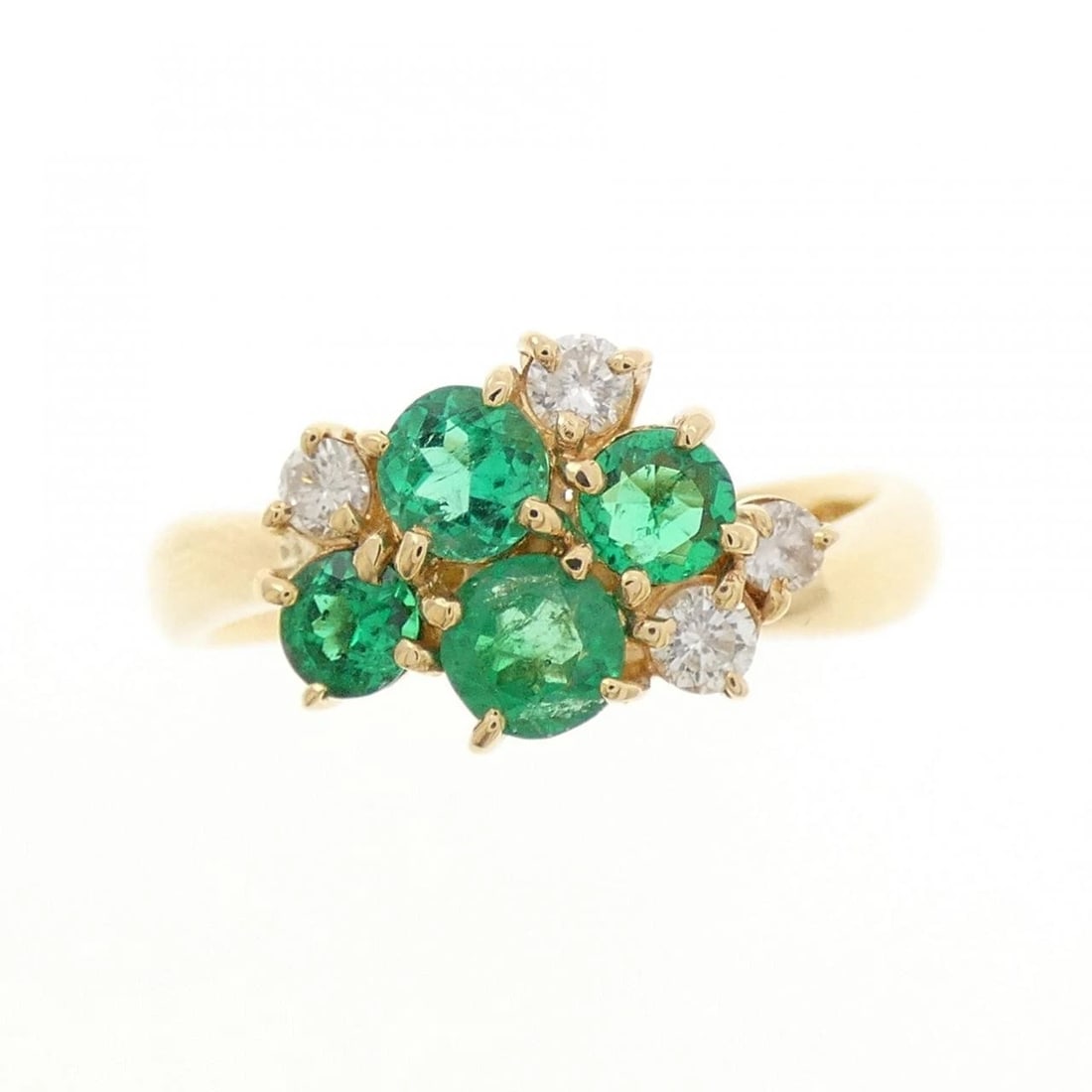 K18YG EMERALD RING - 2