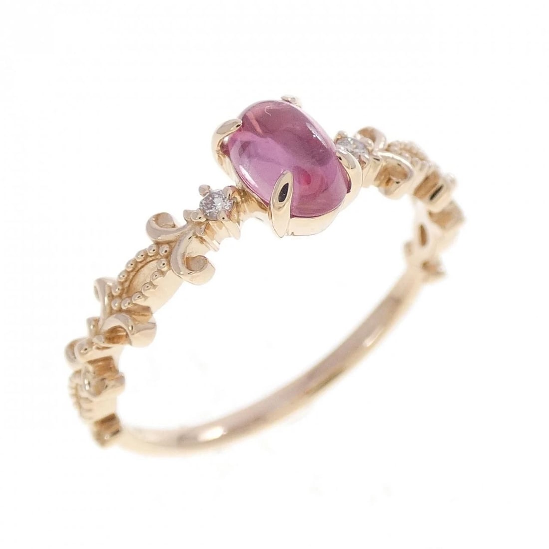 K18PG SAPPHIRE RING: K18PG Sapphire Ring Brand: Unbranded Type/Style: Sapphire Ring Material: K18 Pink Gold, Main Stone Natural Color: PG Size: US6 1/4 Accessories: None Accessories Notice: When purchasing pre-owned