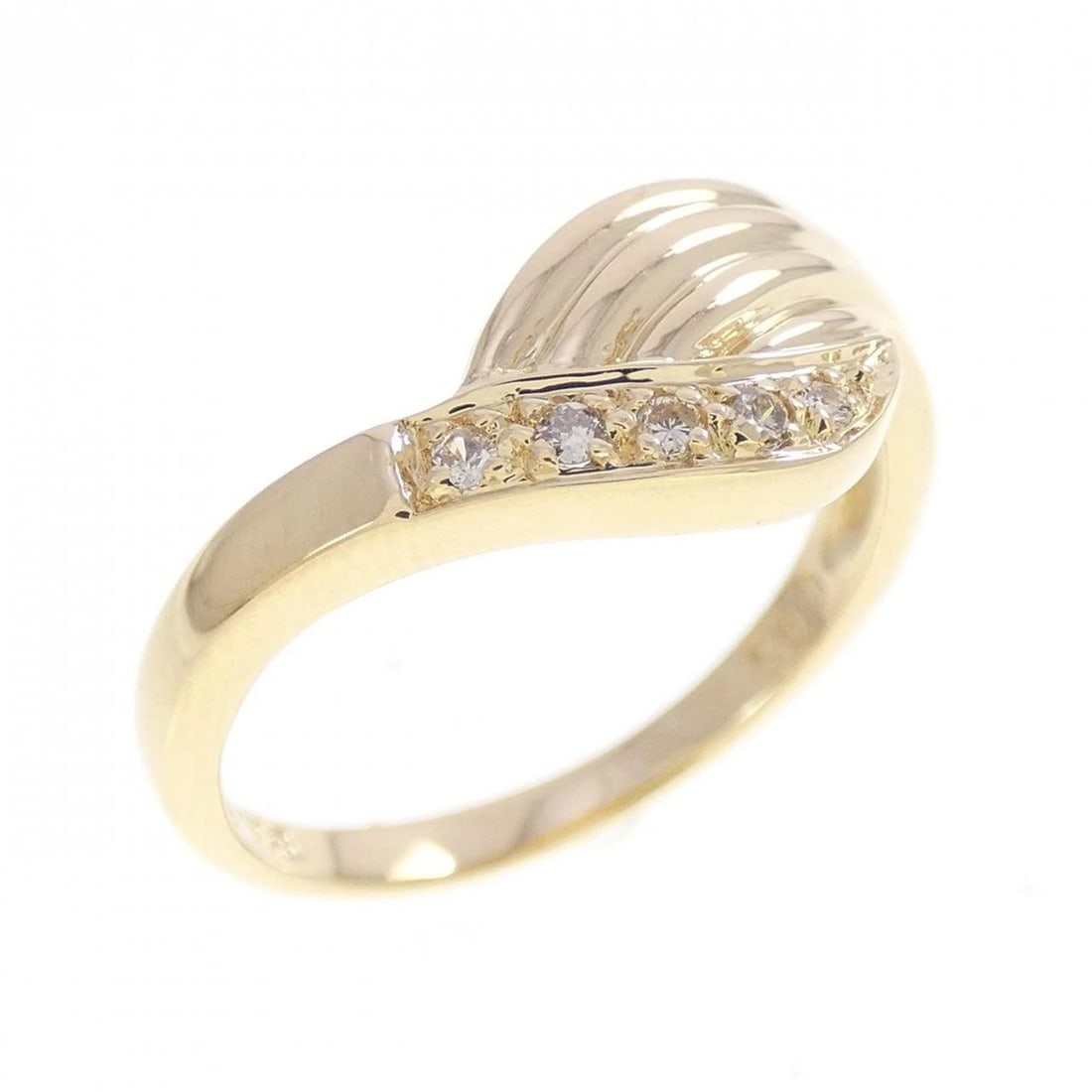 K18YG DIAMOND RING: K18YG Diamond Ring Brand: Unbranded Type/Style: Diamond Ring Material: K18 yellow gold, Main Stone Natural Color: YG Size: US6 1/4 Accessories: None Accessories Notice: When purchasing pre-owned