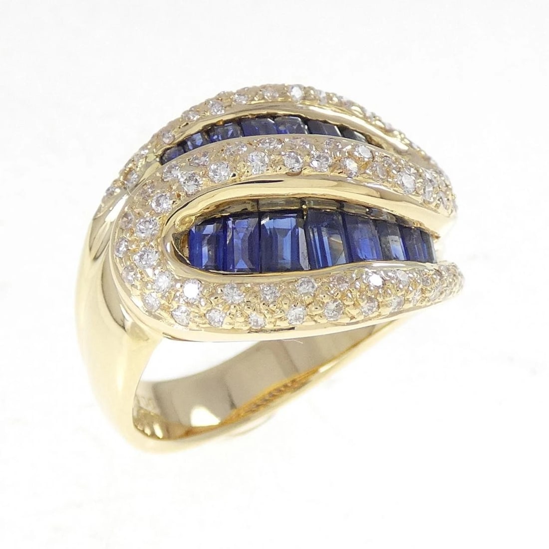 K18YG SAPPHIRE RING: K18YG Sapphire Ring Brand: Unbranded Type/Style: Sapphire Ring Material: K18 yellow gold, Main Stone Natural Color: YG Size: US6 1/4 Accessories: None Accessories Notice: When purchasing pre-owned