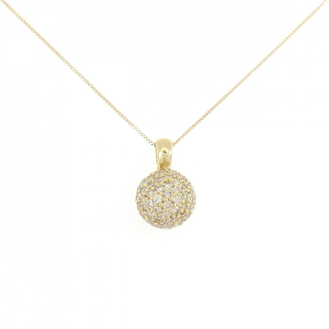 K18YG PAVE DIAMOND NECKLACE: K18YG Pave Diamond Necklace Brand: Unbranded Type/Style: Diamond Necklace Material: K18 yellow gold, Main Stone Natural Color: YG Size: Length: 45cm Accessories: None Accessories Notice: When