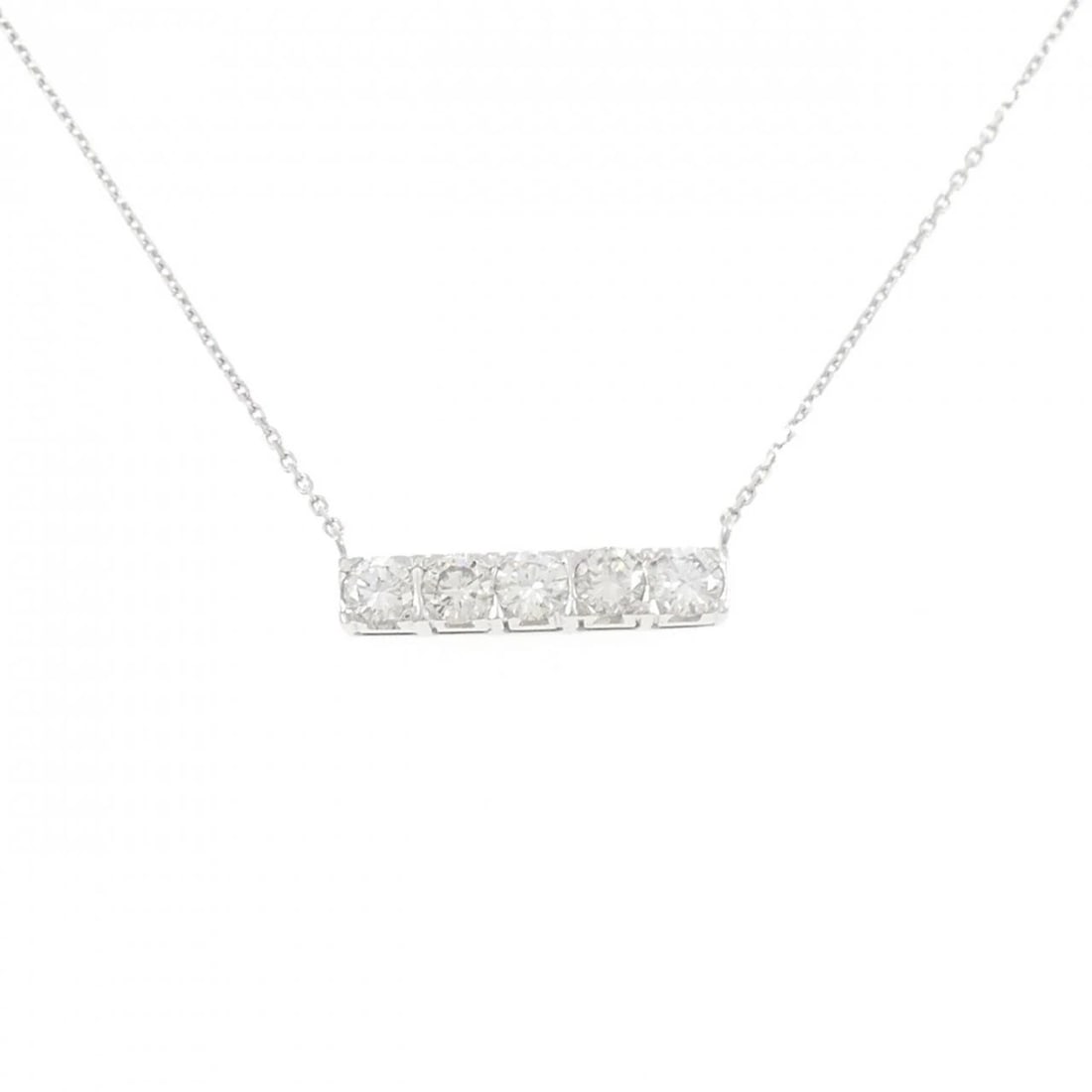 PT900/K18WG DIAMOND NECKLACE: PT900/K18WG Diamond Necklace Brand: Unbranded Type/Style: Diamond Necklace Material: Platinum 900 / K18 white gold, Main Stone Natural Color: PT, WG Size: Length: 48cm Accessories: None Accessories